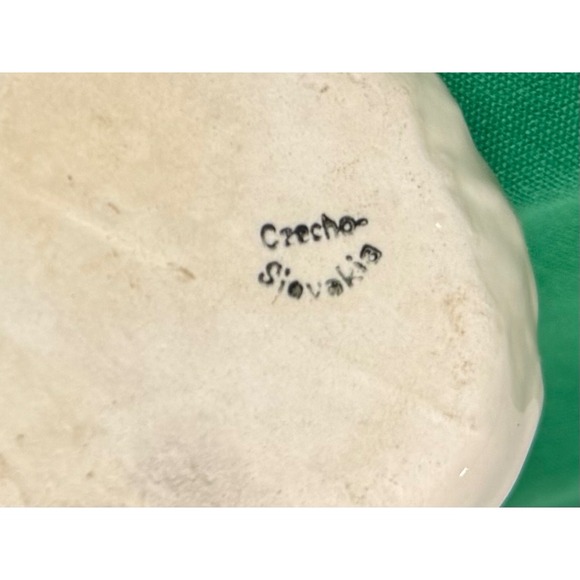 Small Cream Ceramic Swan Planter Trinket Dish Czechoslovakia Vintage - Picture 6 of 6